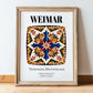 Weimar, Germany – Travel Print, in wooden frame leaning on the floor