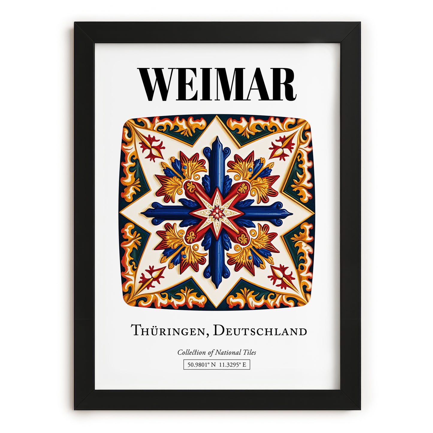 Weimar, Germany – Travel Print, in sleek black frame