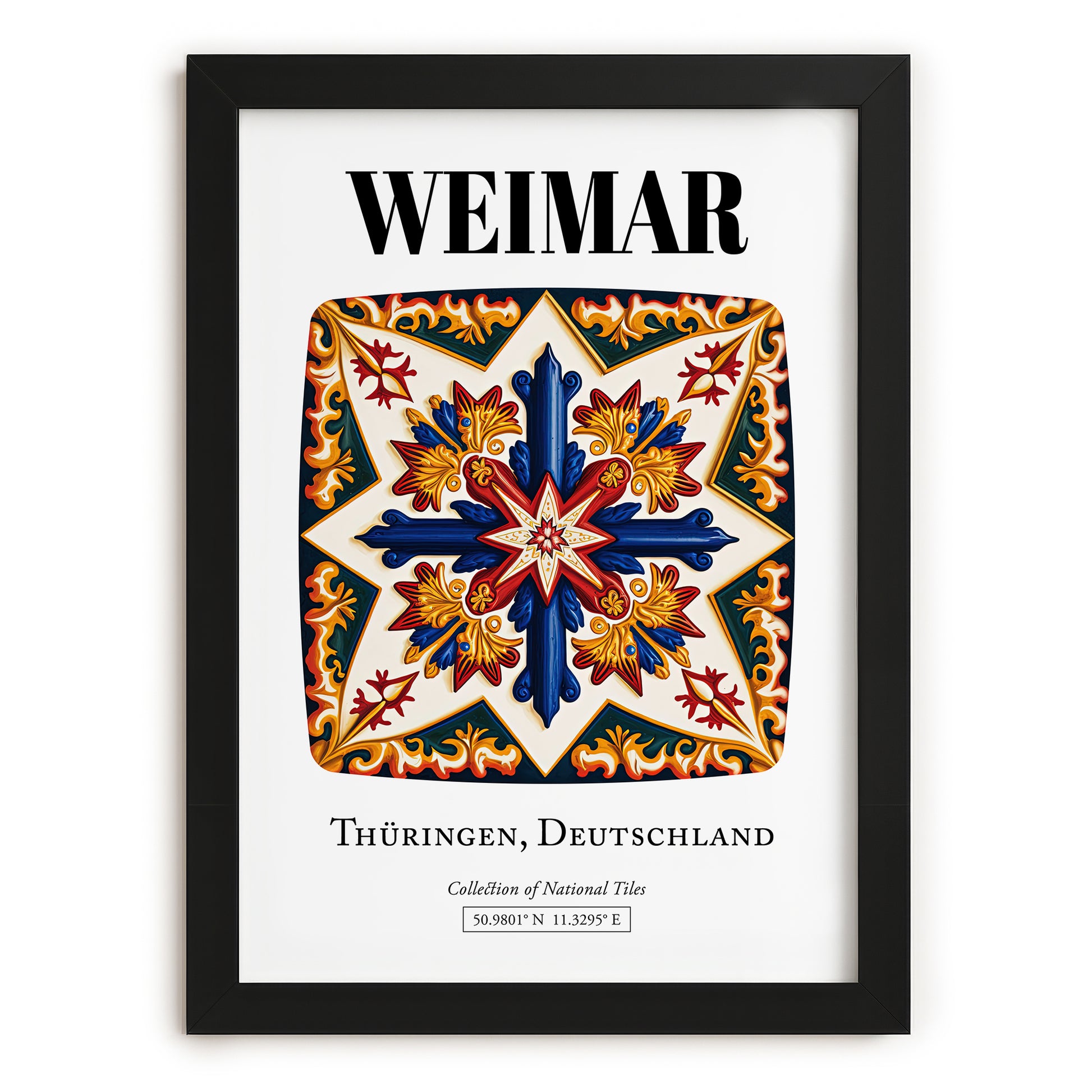 Weimar, Germany – Travel Print, in sleek black frame