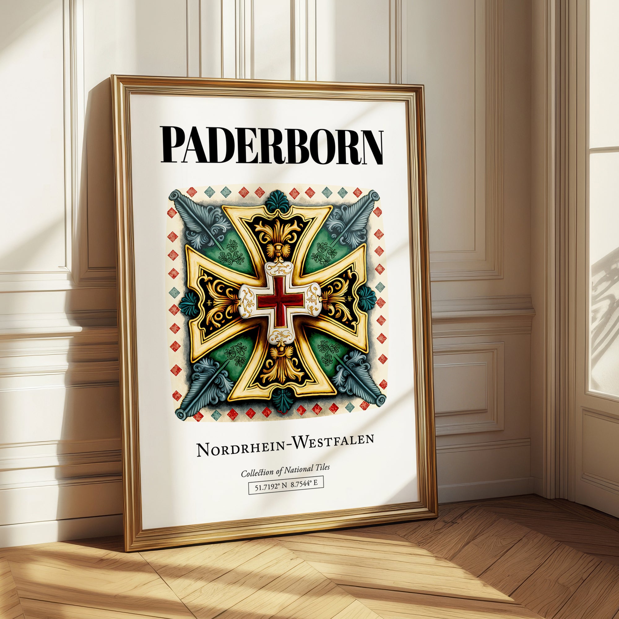 Paderborn, Germany – Country Culture Poster, styled in a charming Paris street view