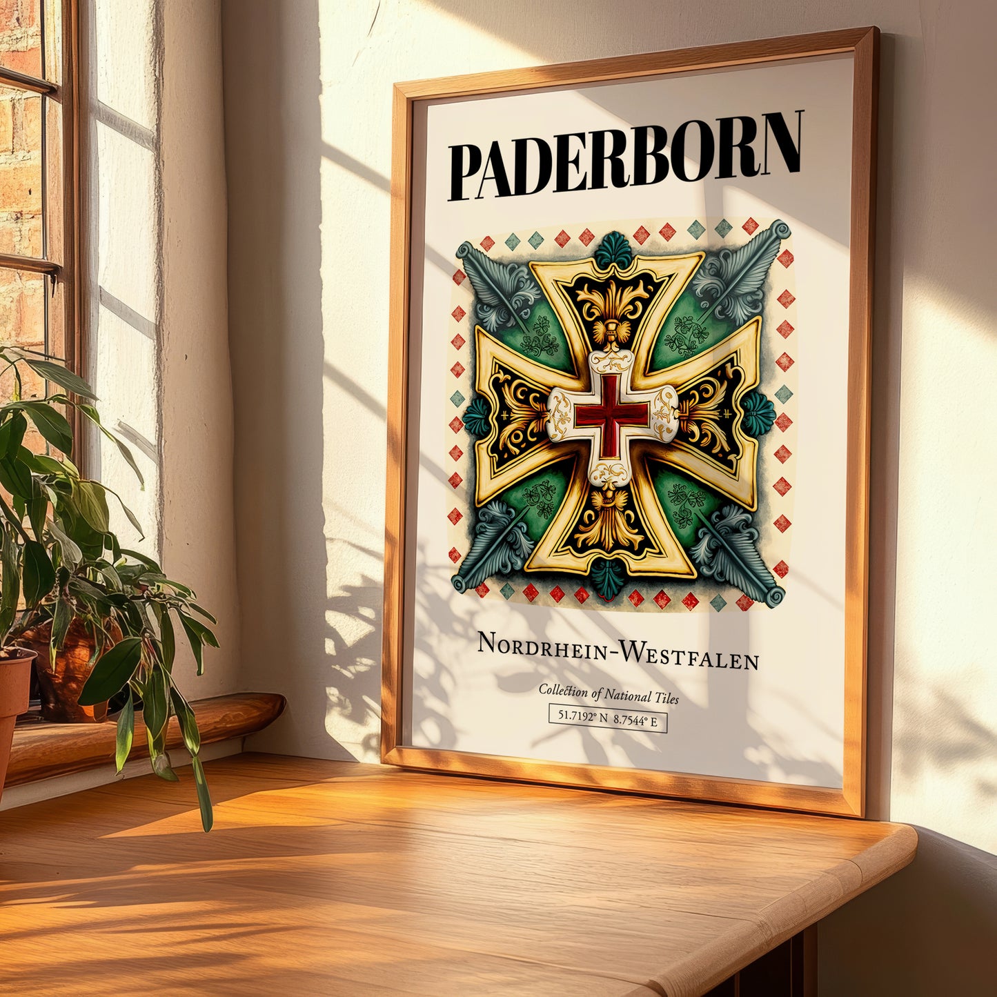 Paderborn, Germany – Country Culture Poster, clean layout with no caption