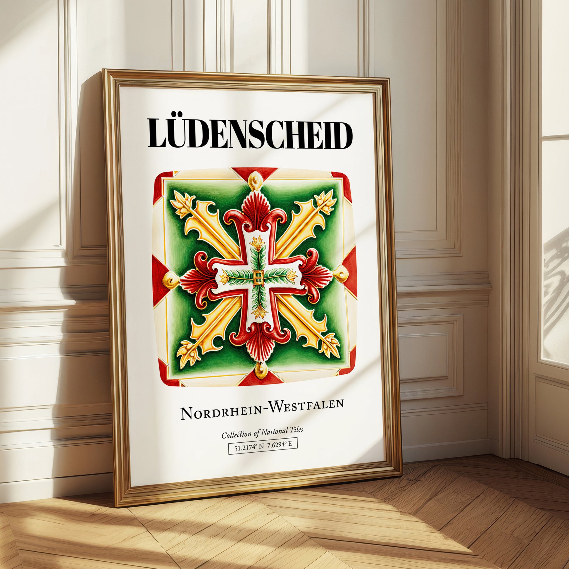 Lüdenscheid, Germany – Travel Poster, styled in a charming Paris street view