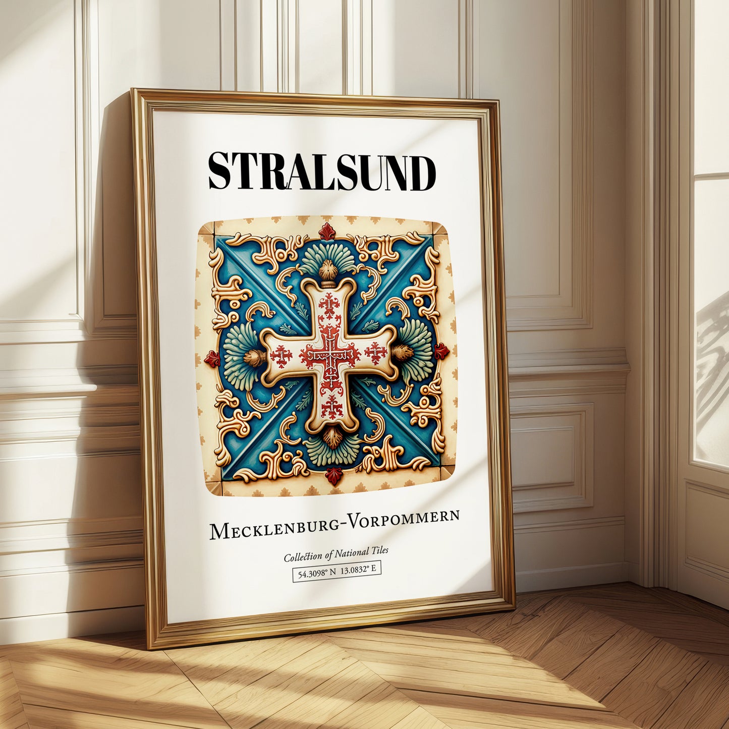 Stralsund, Germany – Architectural Travel Art, styled in a charming Paris street view