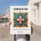 Stralsund, Germany – Architectural Travel Art, no-text version framed in wood