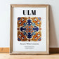 Ulm, Germany – Travel Print, in wooden frame leaning on the floor