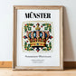 Münster, Germany – Global Wall Art, in wooden frame leaning on the floor