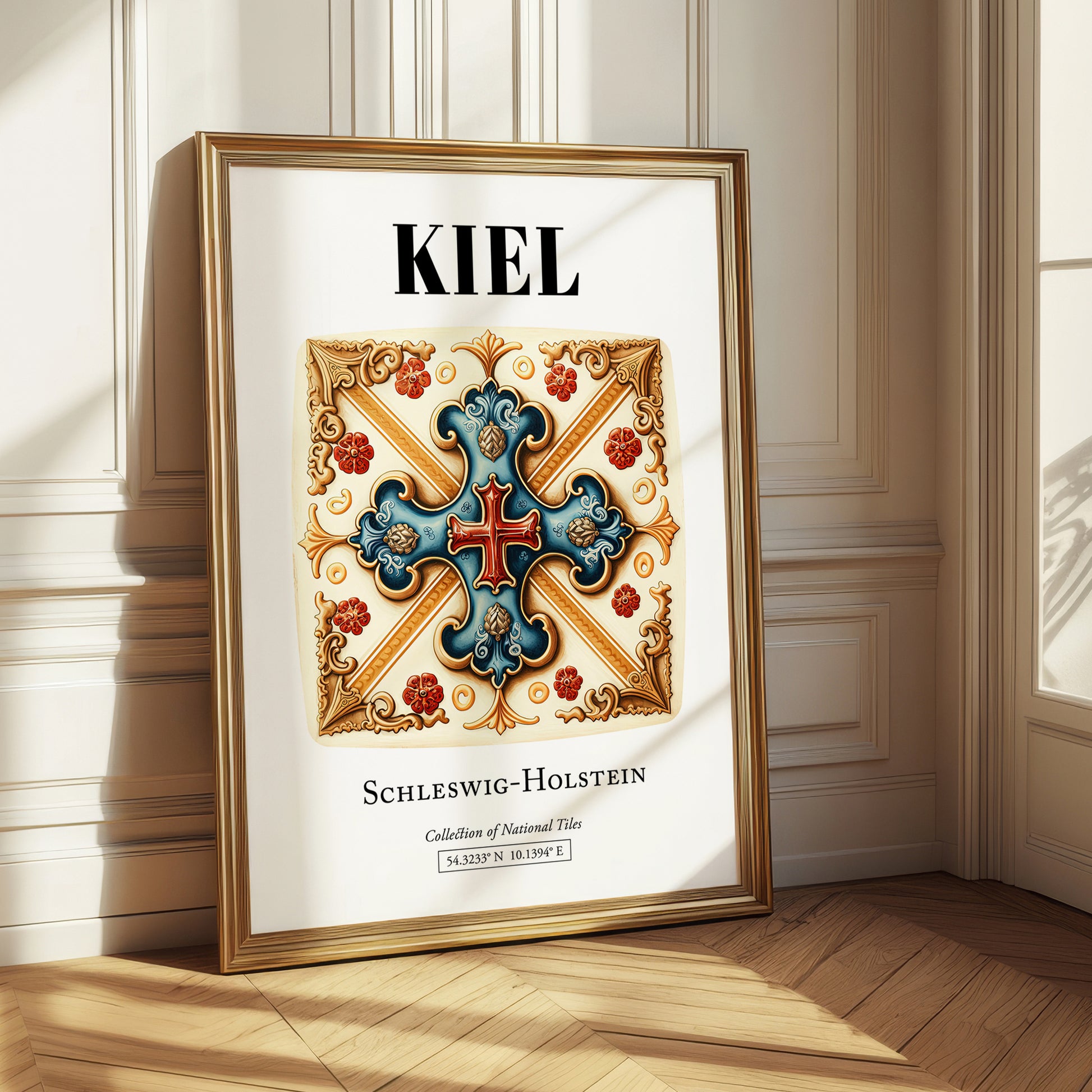 Kiel, Germany – Travel Print, styled in a charming Paris street view