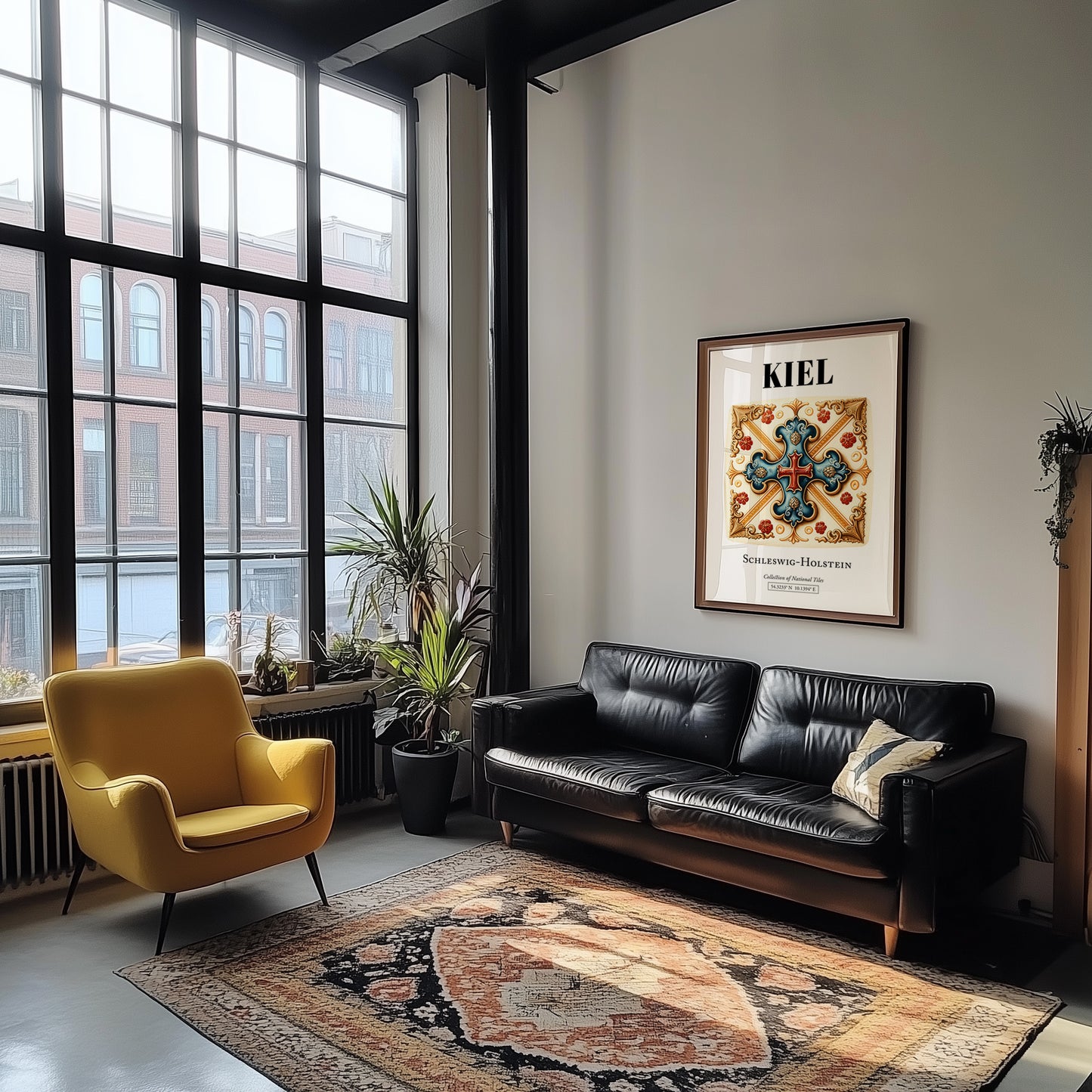Kiel, Germany – Travel Print, unframed on coastal sand