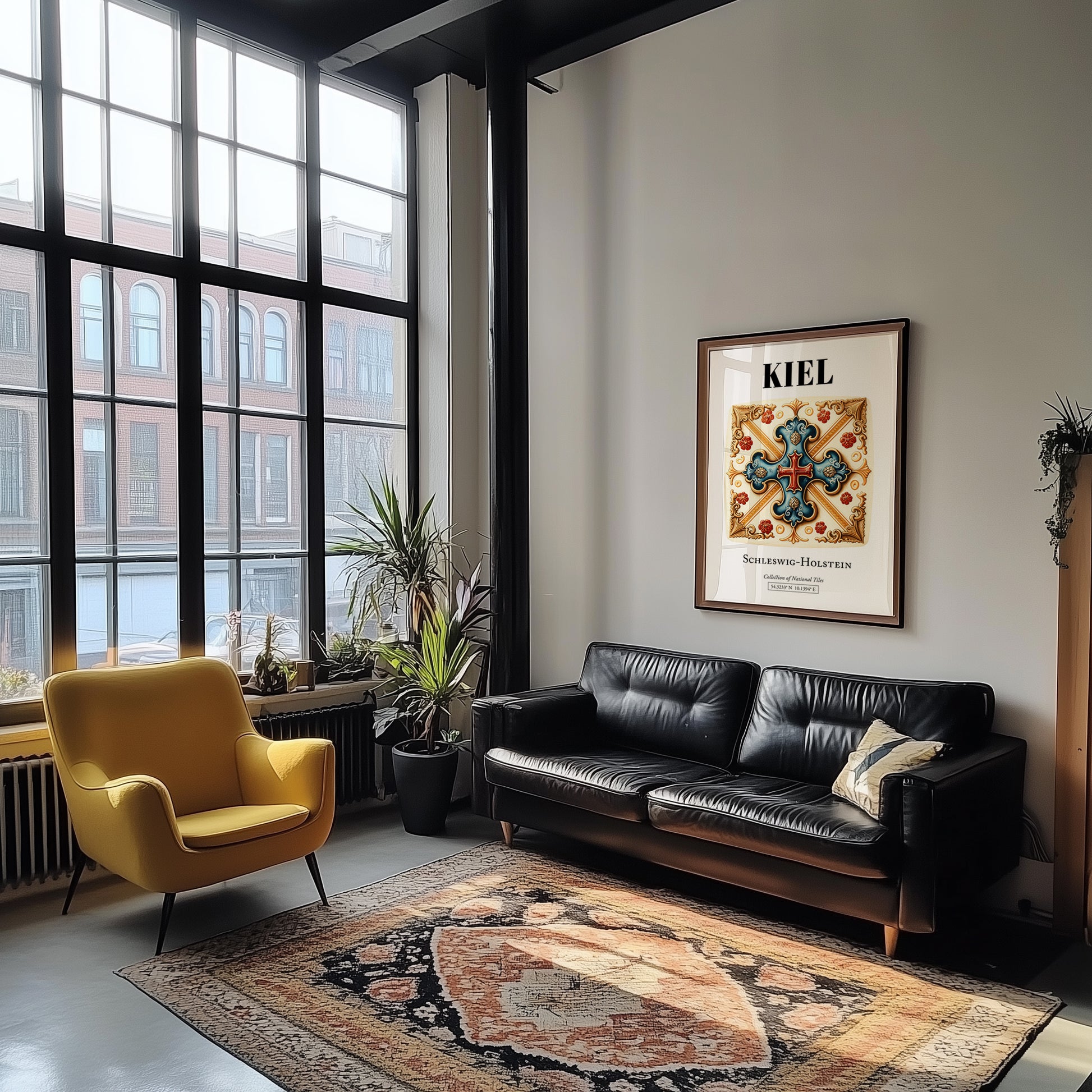 Kiel, Germany – Travel Print, unframed on coastal sand