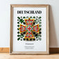 Deutschland, Germany – Global Cities Wall Print, in wooden frame leaning on the floor