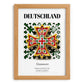 Deutschland, Germany – Global Cities Wall Print, set in oak frame