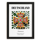 Deutschland, Germany – Global Cities Wall Print, in sleek black frame