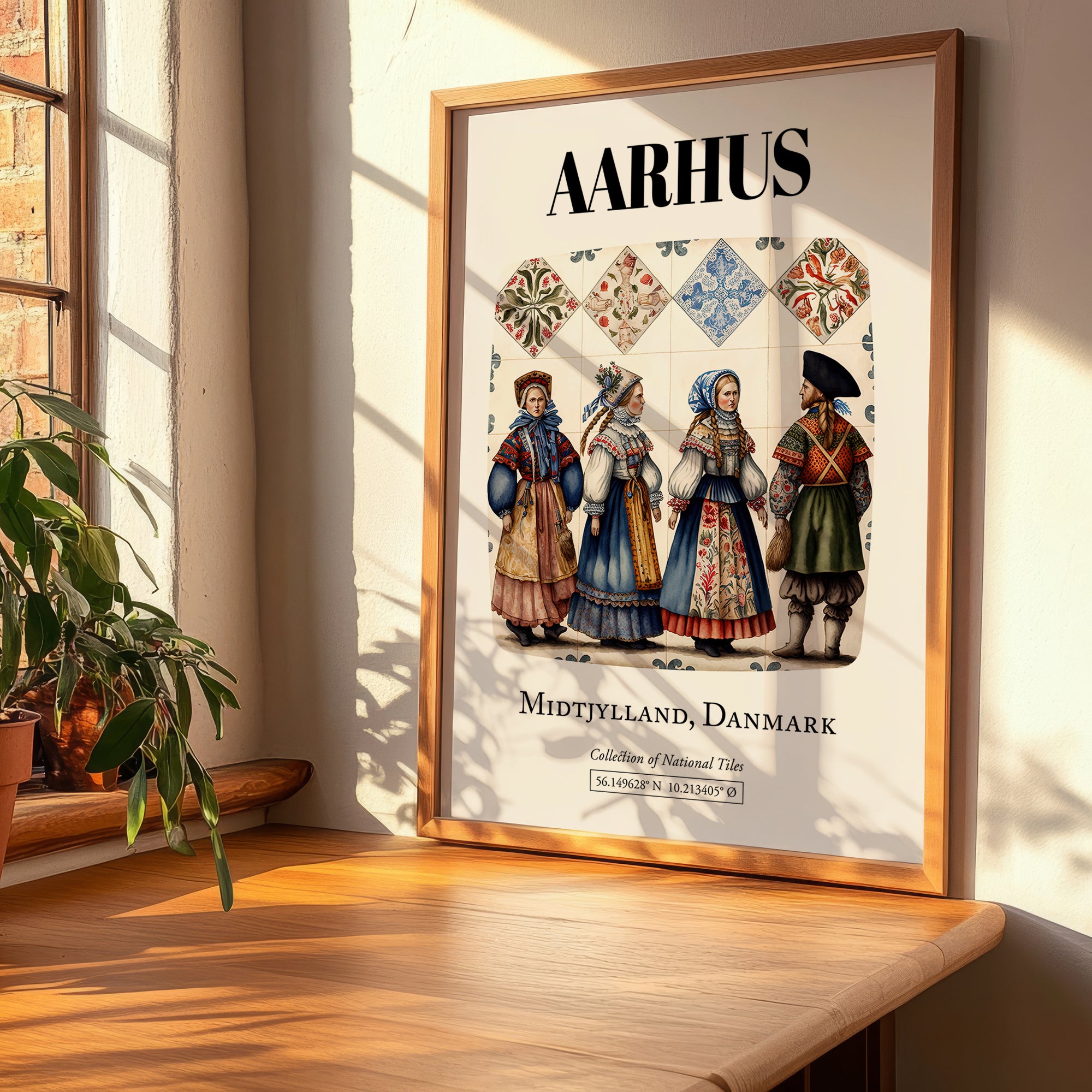 Aarhus, Denmark – Minimalist Travel Print, clean layout with no caption