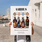Aarhus, Denmark – Minimalist Travel Print, no-text version framed in wood