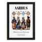 Aarhus, Denmark – Minimalist Travel Print, in sleek black frame