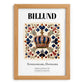 Billund, Denmark – Travel Destination Art, set in oak frame