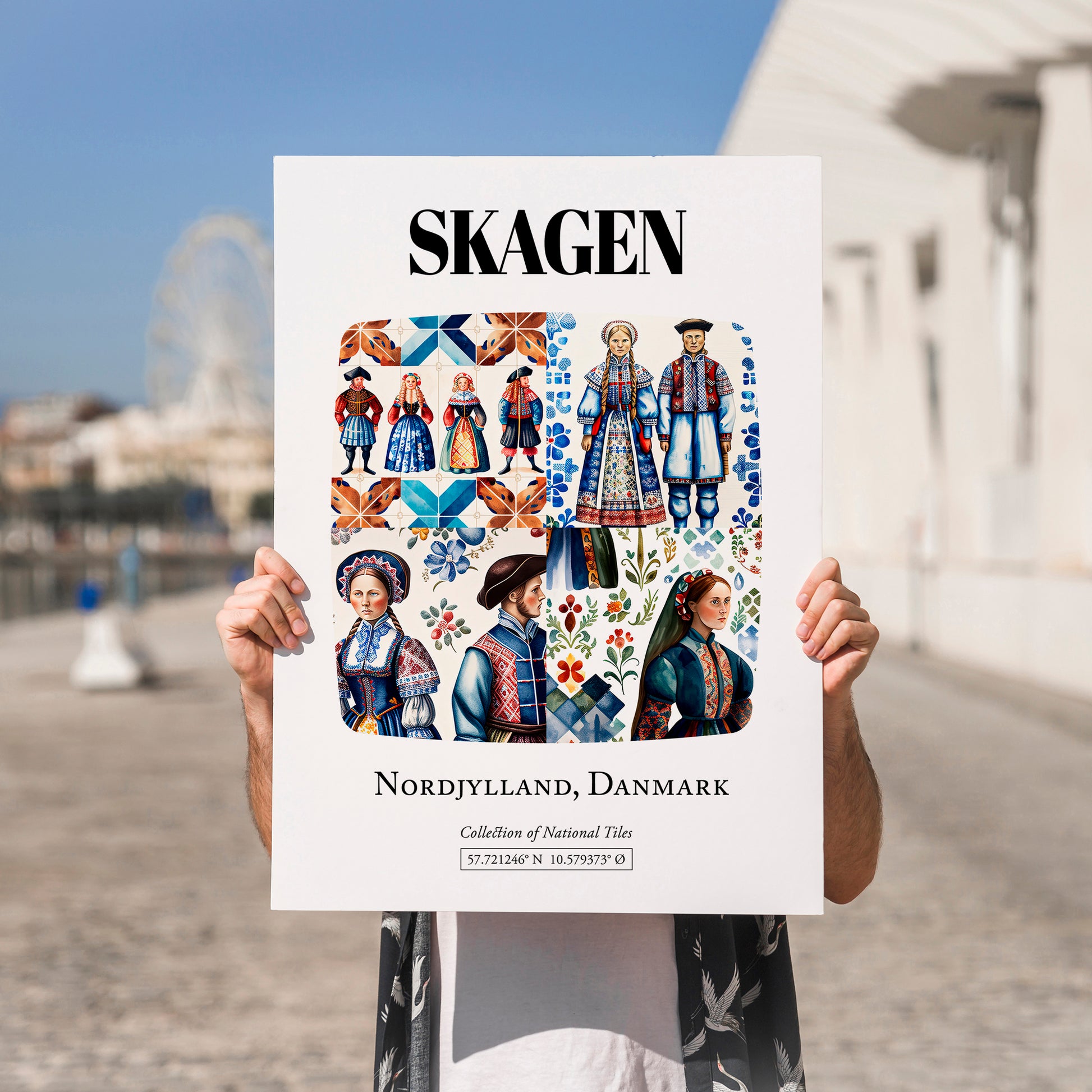 Skagen, Denmark – Travel Poster, no-text version framed in wood
