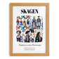 Skagen, Denmark – Travel Poster, set in oak frame
