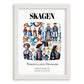 Skagen, Denmark – Travel Poster, placed in minimal white frame