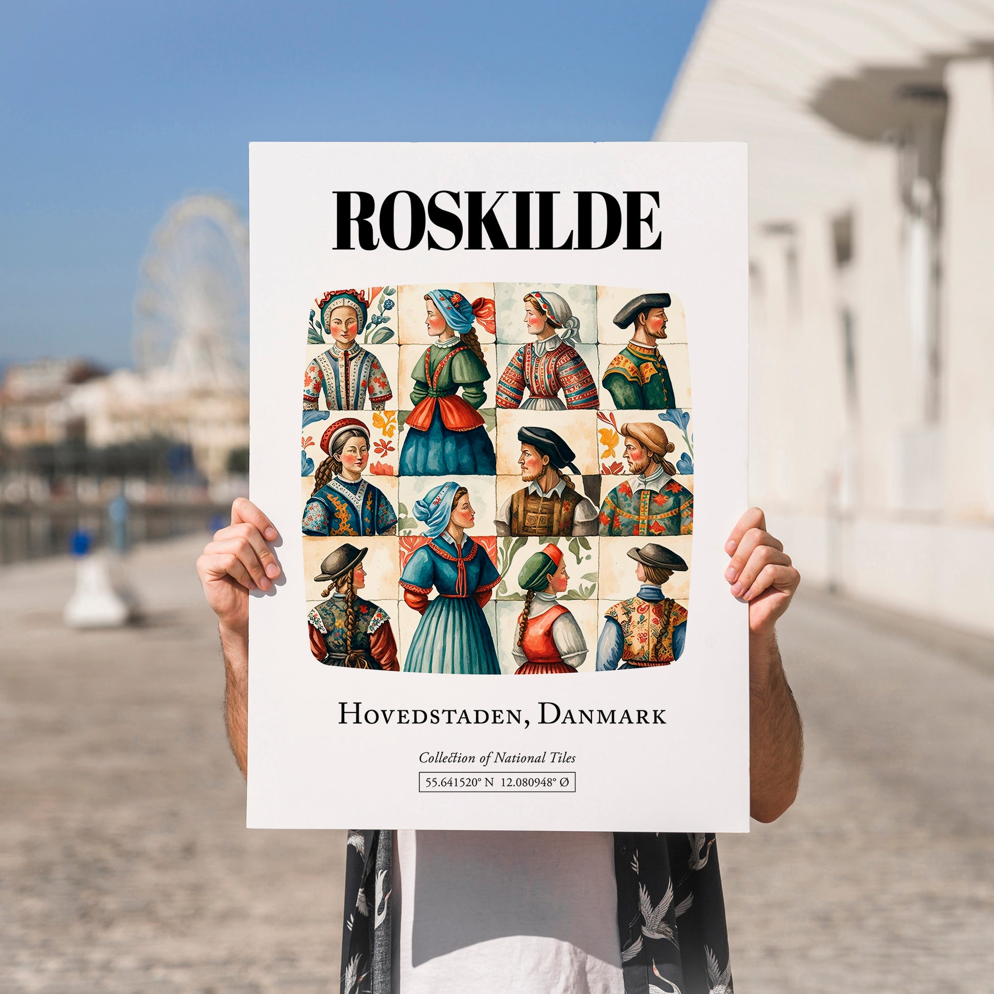 Roskilde, Denmark – Travel Poster, no-text version framed in wood
