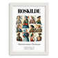 Roskilde, Denmark – Travel Poster, placed in minimal white frame