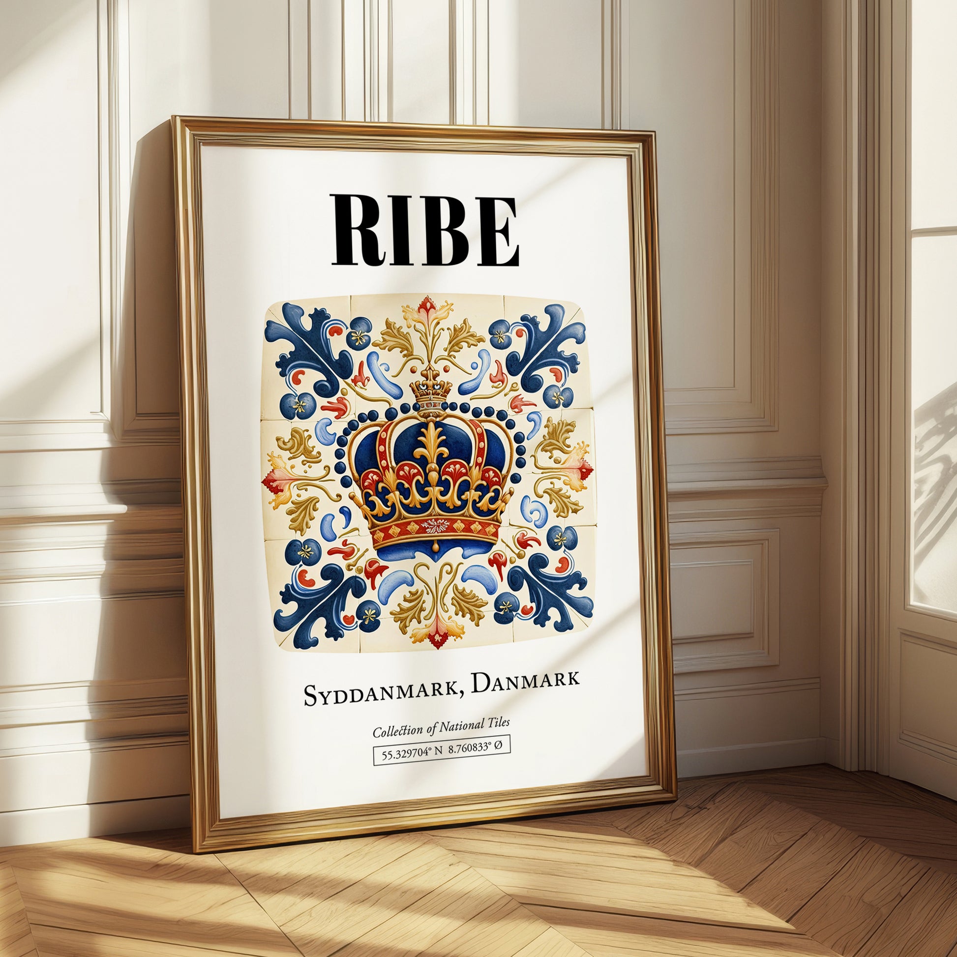 Ribe, Denmark – Travel Poster, styled in a charming Paris street view