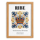 Ribe, Denmark – Travel Poster, set in oak frame