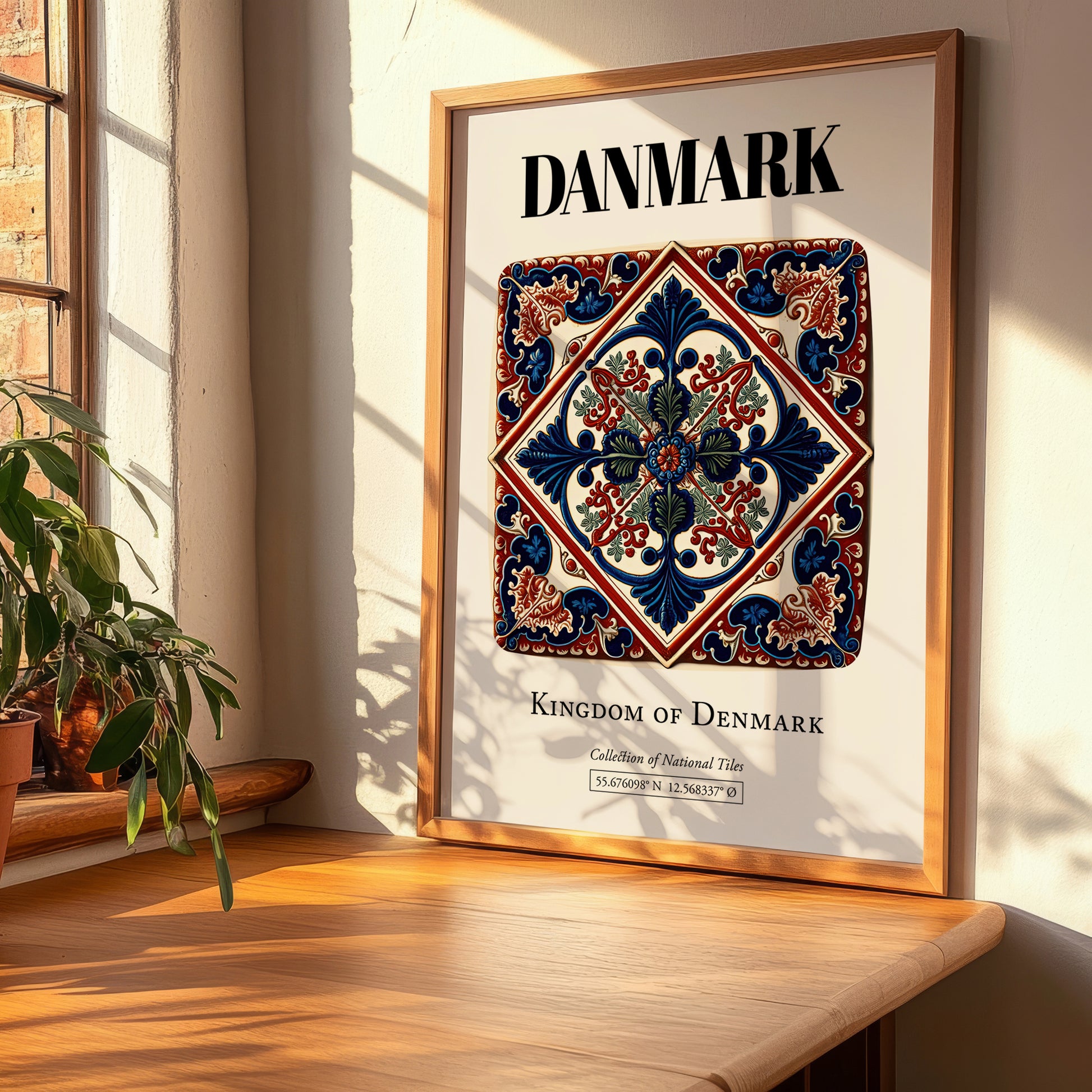 Danmark, Denmark – World Heritage Travel Poster, clean layout with no caption
