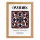 Danmark, Denmark – World Heritage Travel Poster, set in oak frame