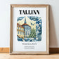 Tallinn, Estonia – Wanderlust Wall Decor, in wooden frame leaning on the floor