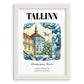 Tallinn, Estonia – Wanderlust Wall Decor, placed in minimal white frame