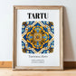 Tartu, Estonia – World Travel Art, in wooden frame leaning on the floor