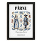 Pärnu, Estonia – Travel Wall Decor, in sleek black frame