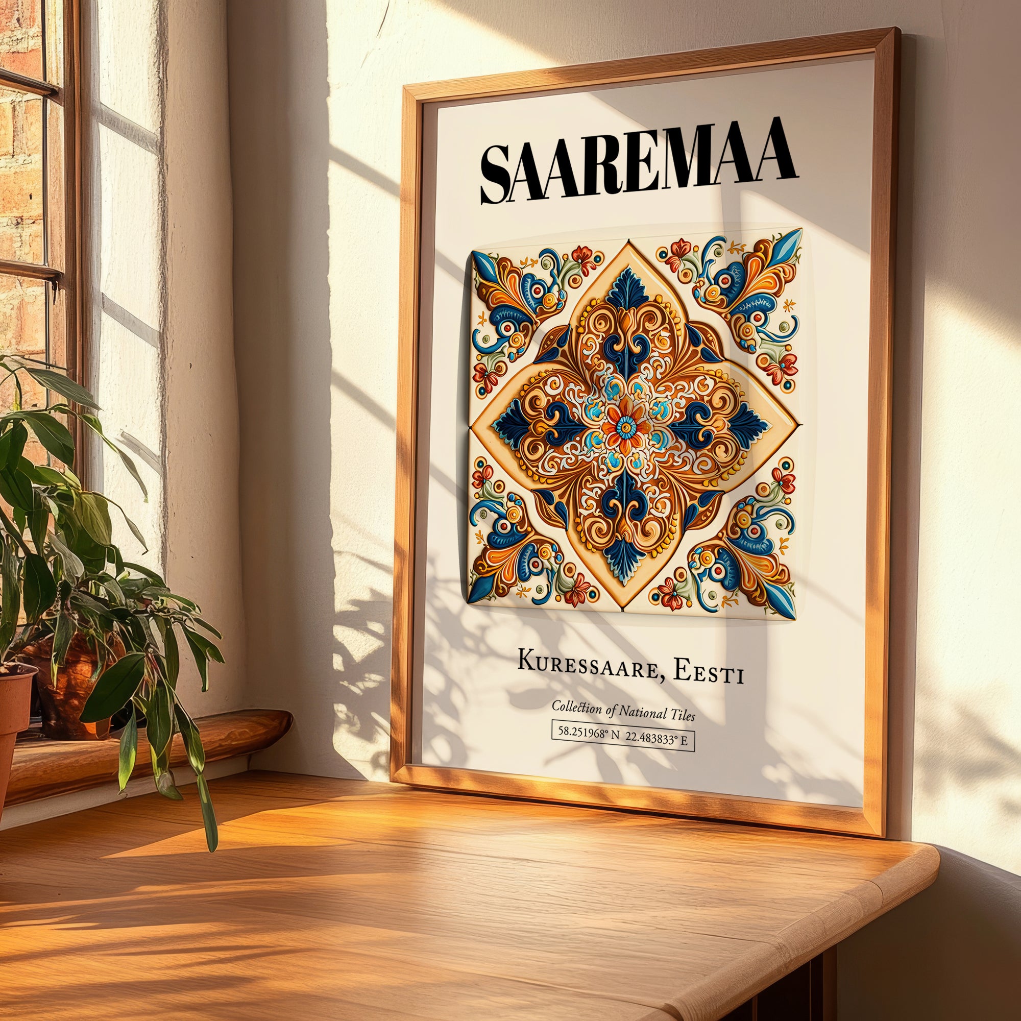 Kuressaare, Estonia – Tourist Destination Poster, clean layout with no caption