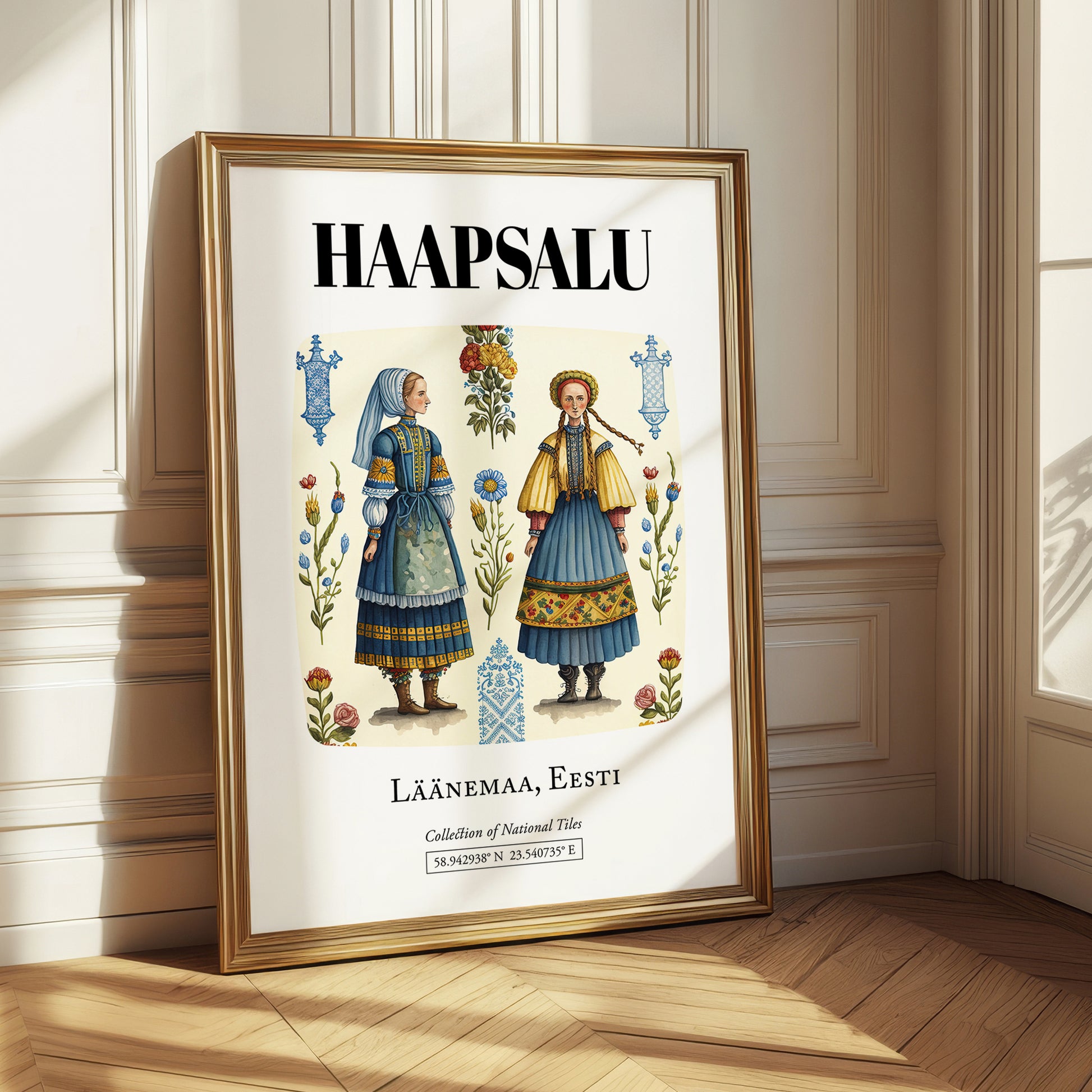 Haapsalu, Estonia – Travel Poster, styled in a charming Paris street view
