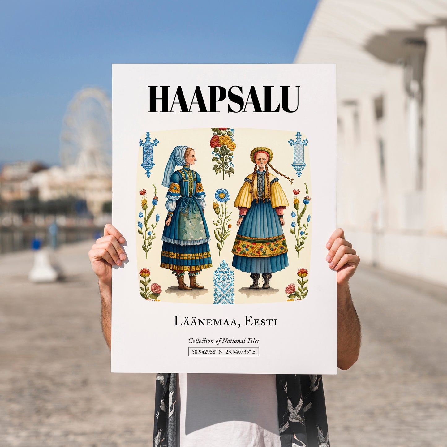 Haapsalu, Estonia – Travel Poster, no-text version framed in wood