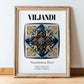 Viljandi, Estonia – Architectural Travel Art, in wooden frame leaning on the floor