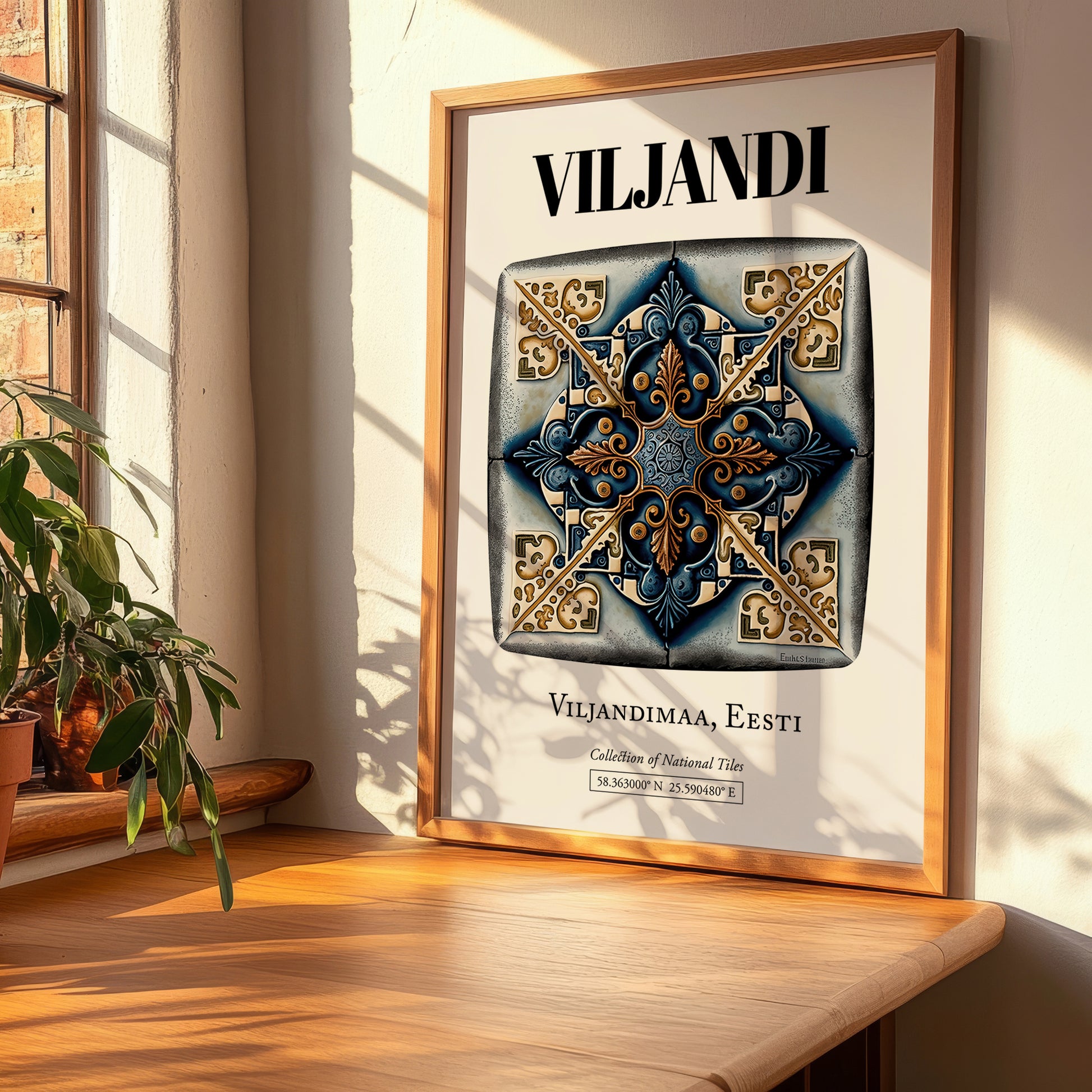 Viljandi, Estonia – Architectural Travel Art, clean layout with no caption