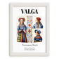 Valga, Estonia – National Pride Wall Decor, placed in minimal white frame