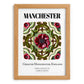 Manchester, England – Illustrated Travel Poster, set in oak frame