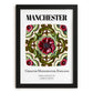 Manchester, England – Illustrated Travel Poster, in sleek black frame