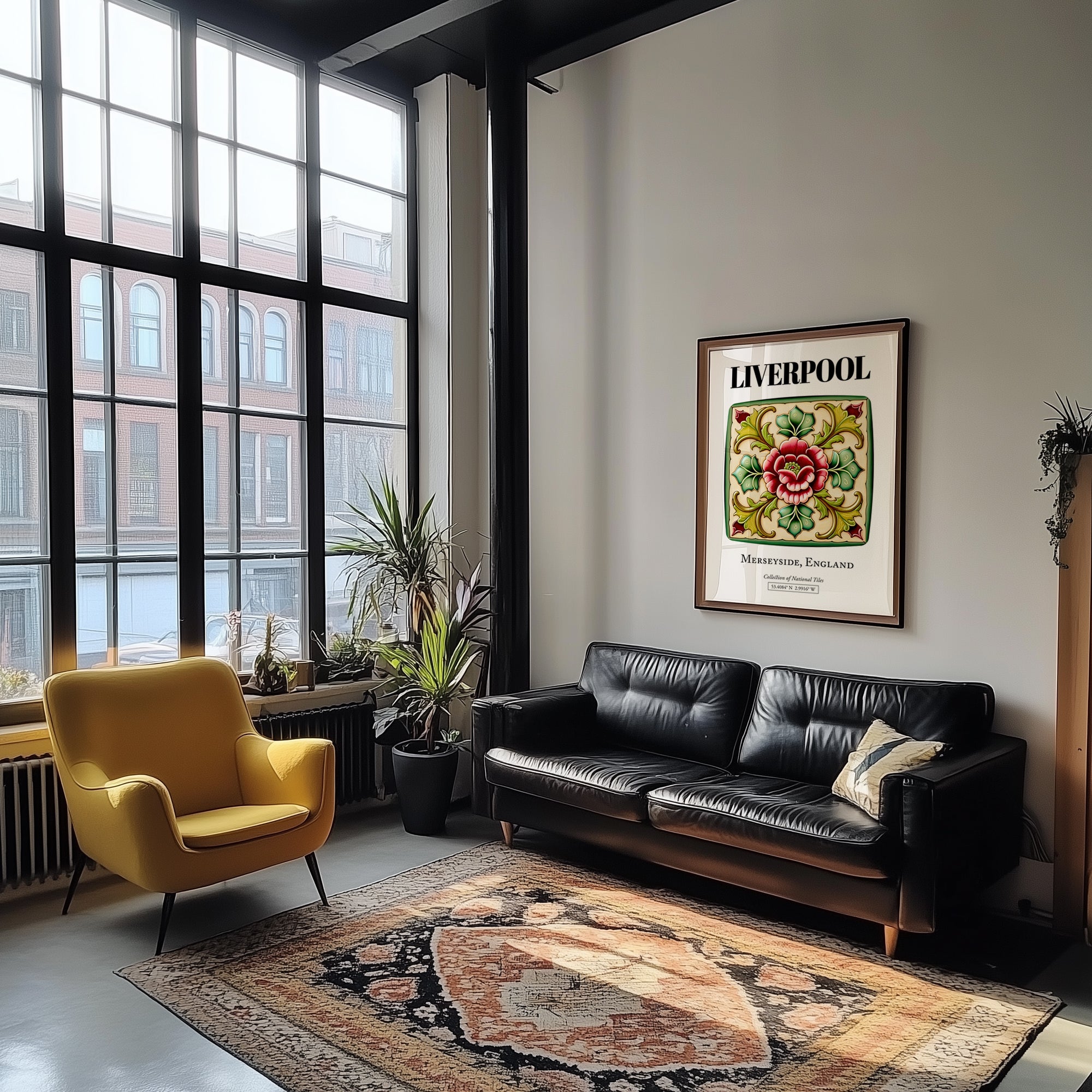 Liverpool, England – Travel Wall Art, unframed on coastal sand