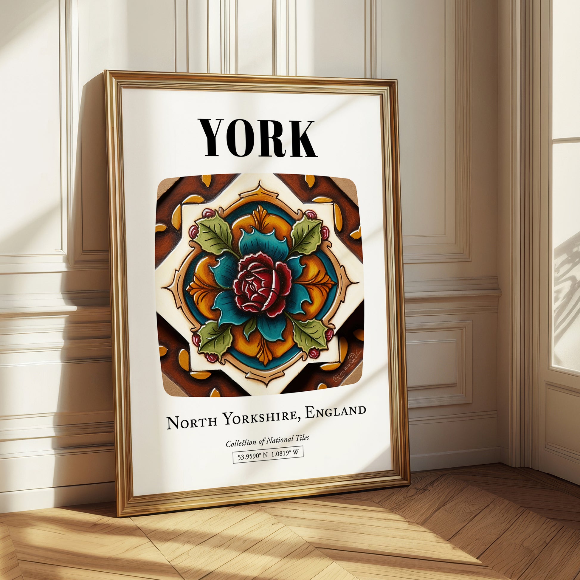 York, England – Travel Wall Art, styled in a charming Paris street view