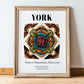 York, England – Travel Wall Art, in wooden frame leaning on the floor