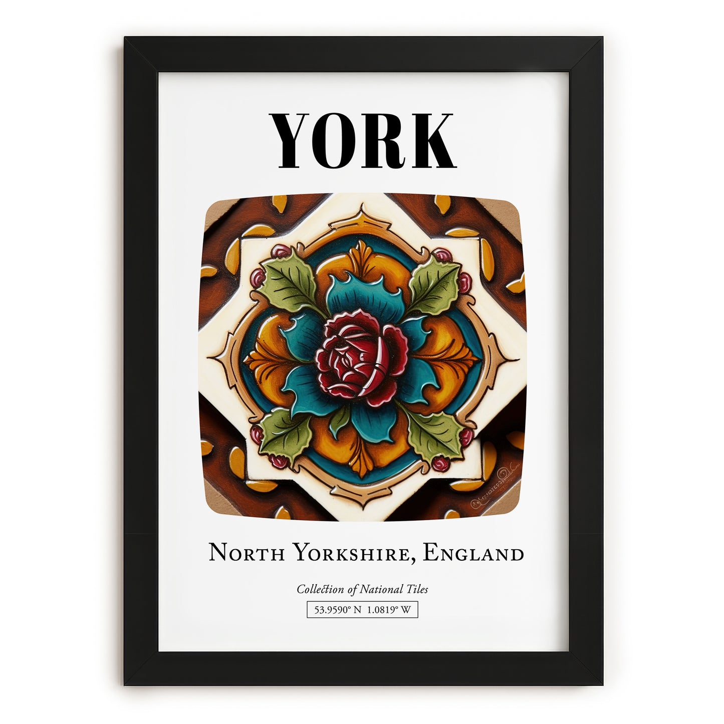 York, England – Travel Wall Art, in sleek black frame