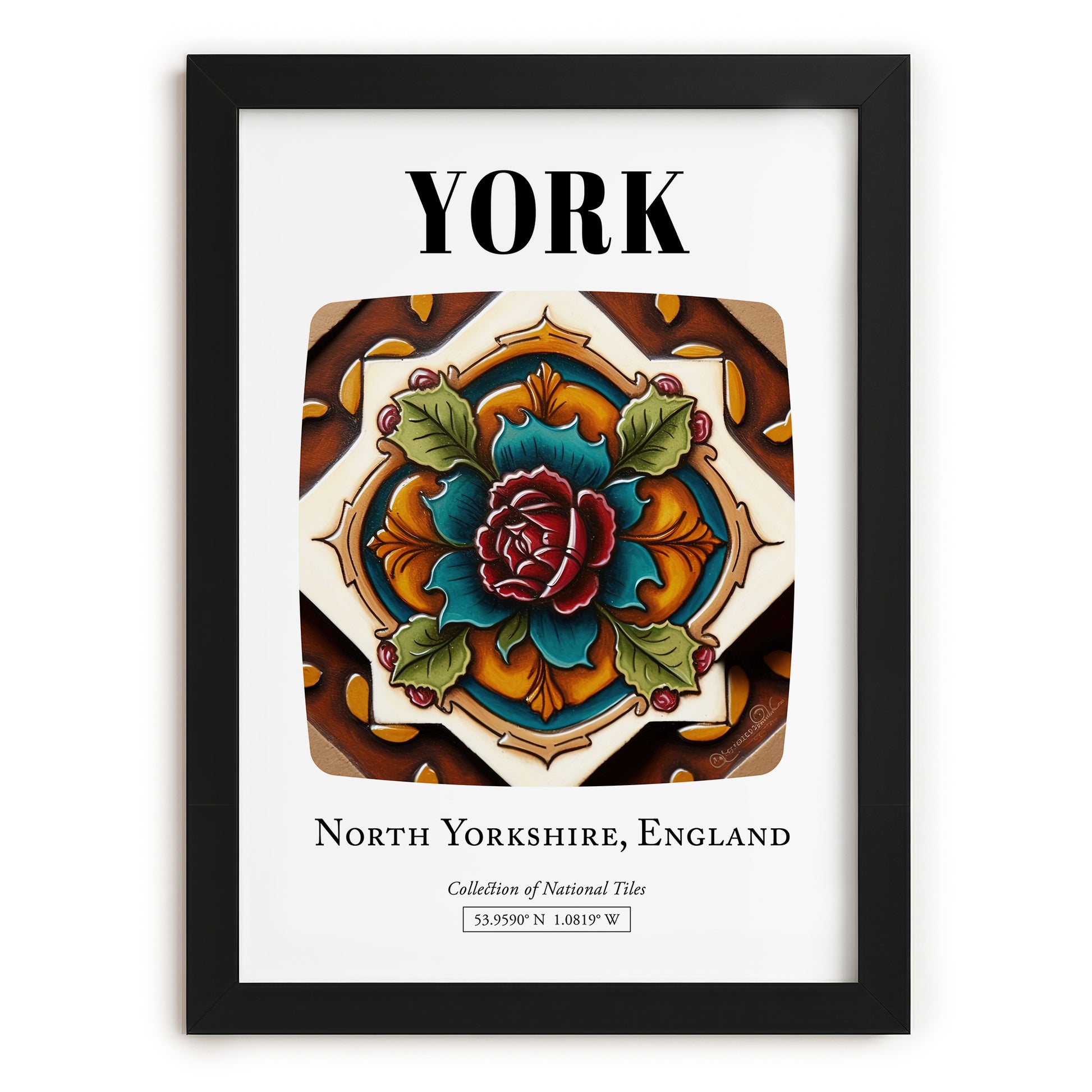 York, England – Travel Wall Art, in sleek black frame