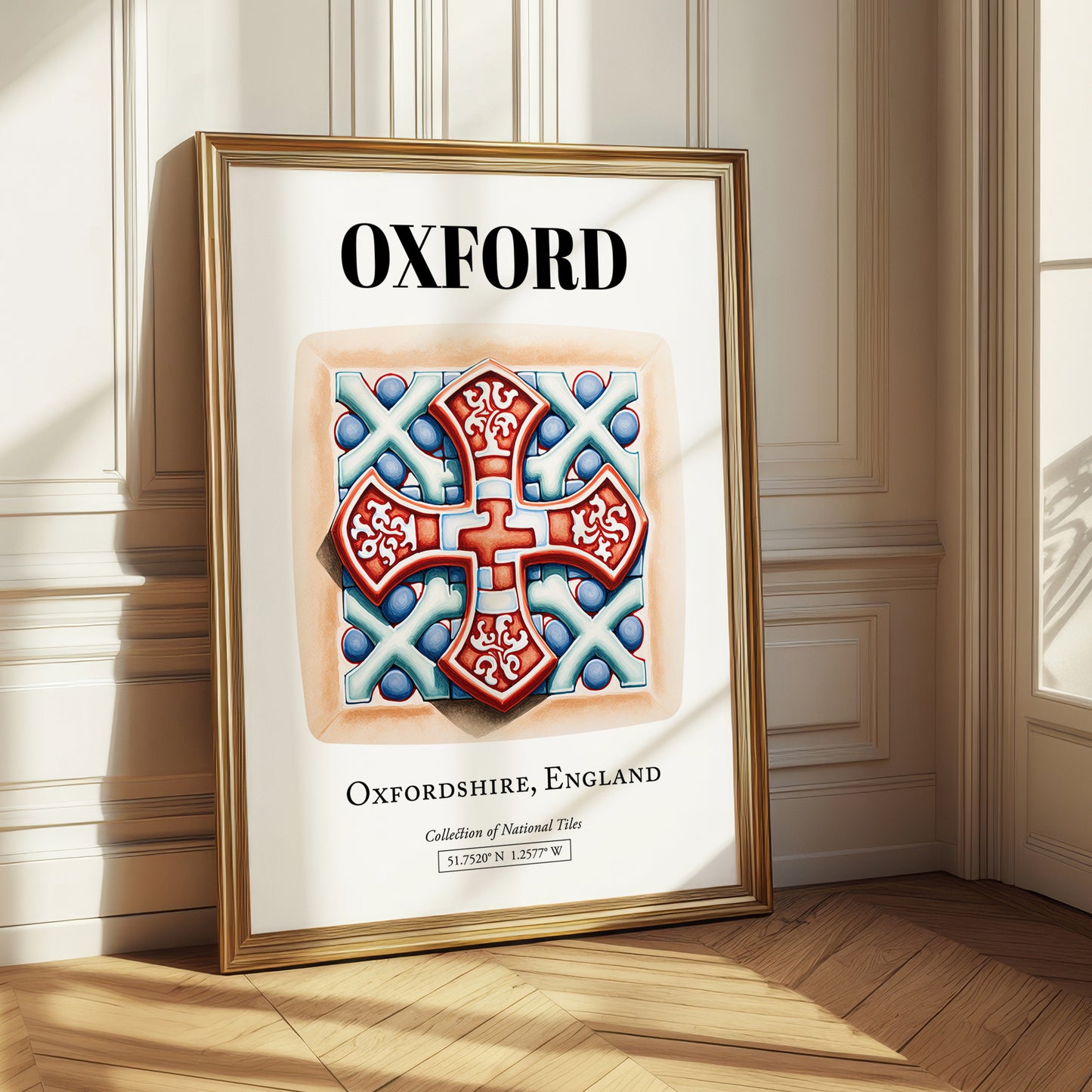 Oxford, England – Travel Poster, styled in a charming Paris street view