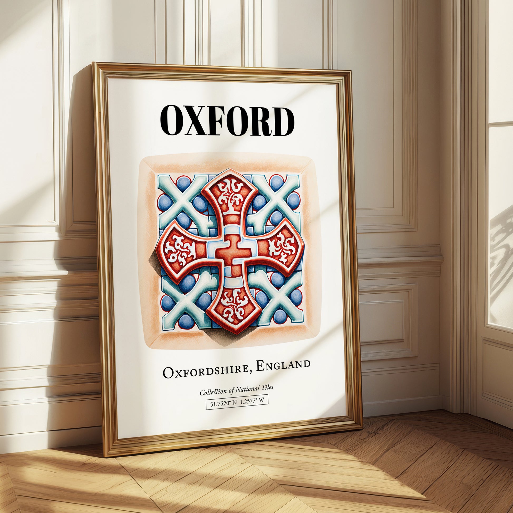Oxford, England – Travel Poster, styled in a charming Paris street view