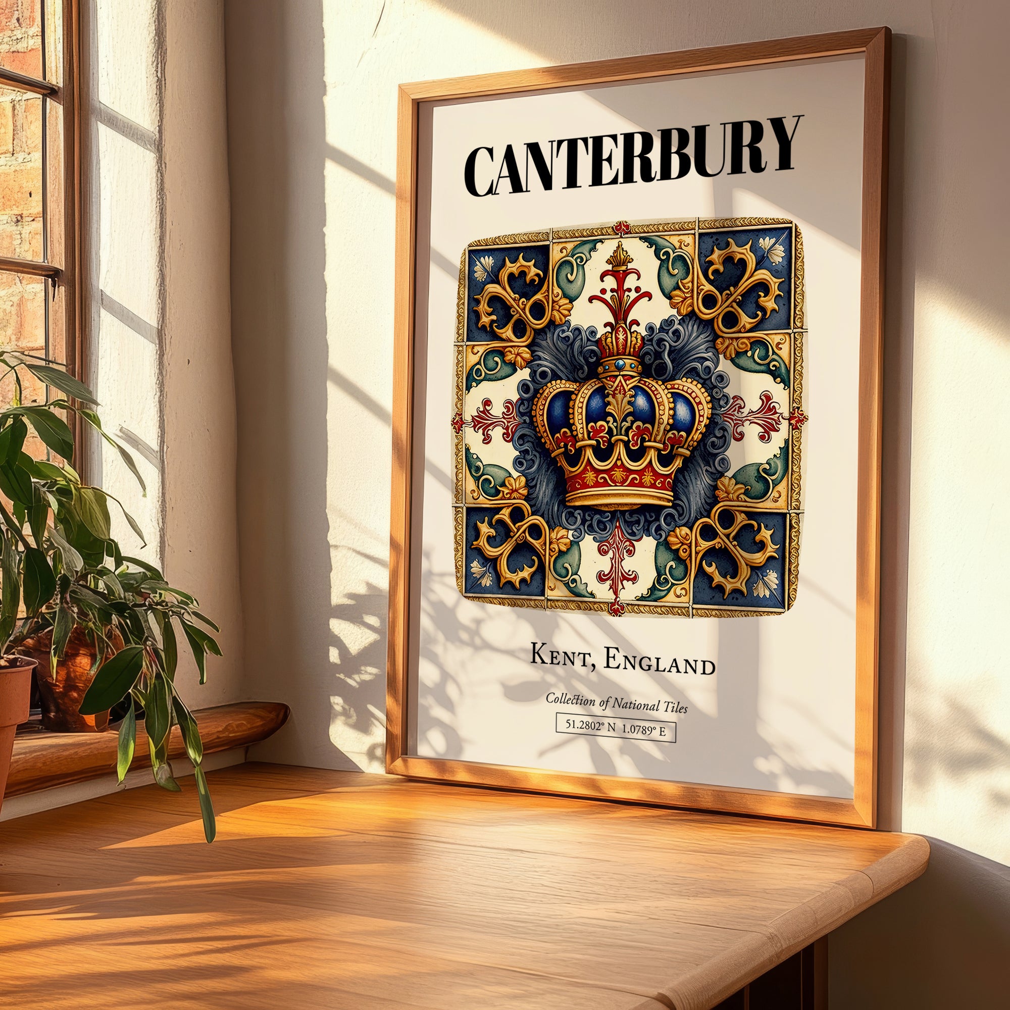 Canterbury, England – Travel Poster, clean layout with no caption