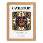 Canterbury, England – Travel Poster, set in oak frame